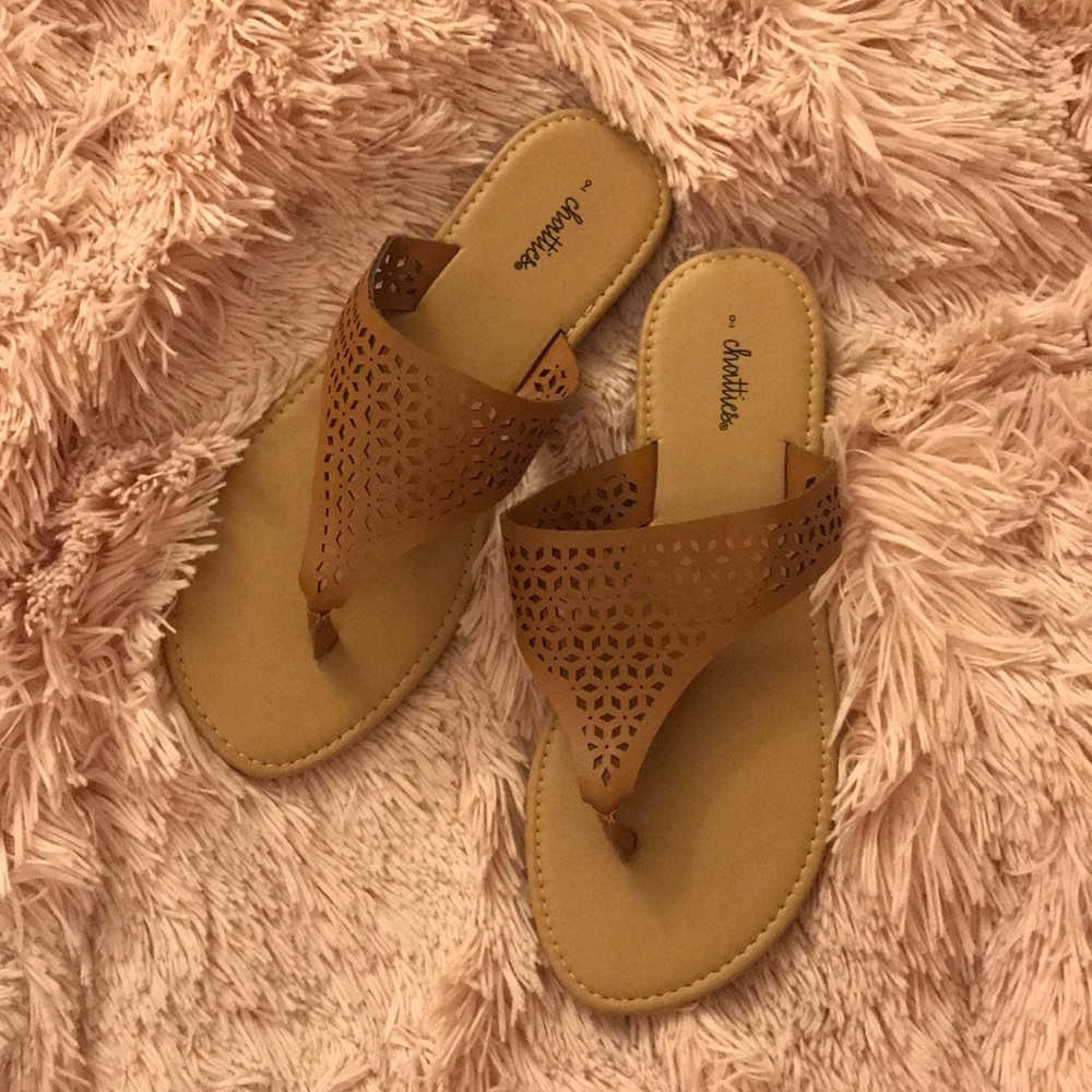 Tan sandals